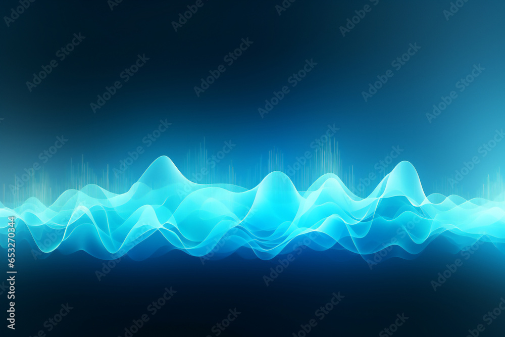 Audio soundwave scope signal as an abstract background depicting a ...