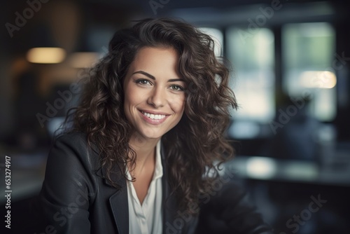 Smiling businesswoman in her office.