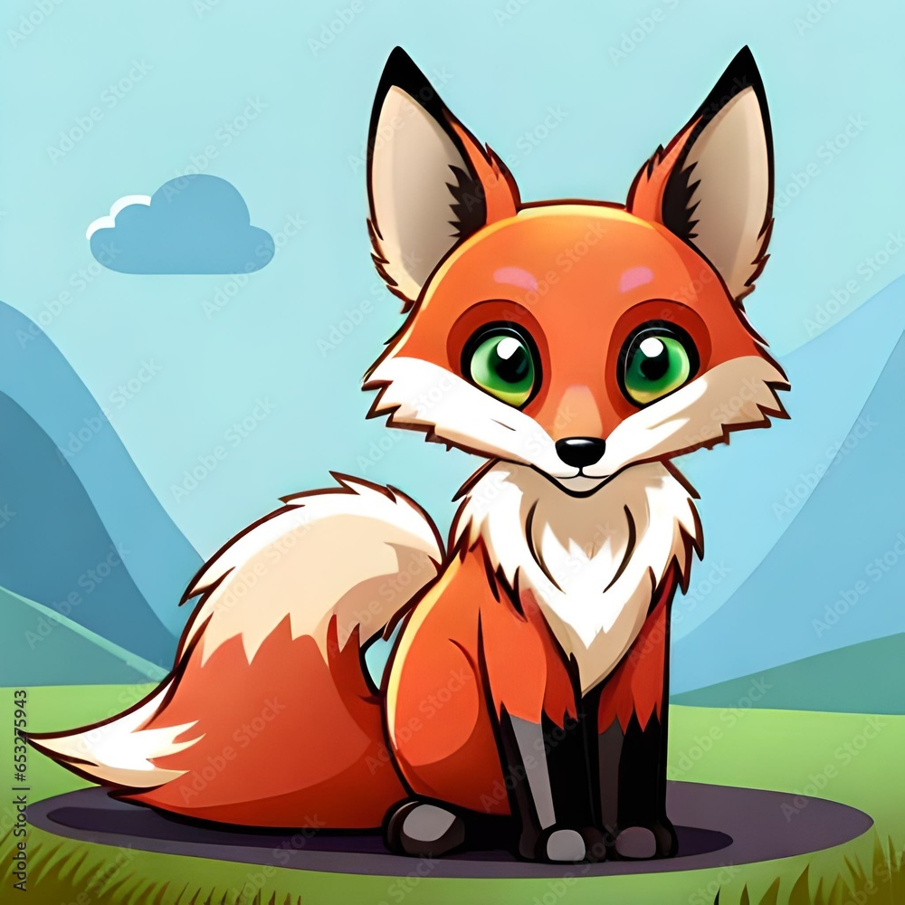 Obraz premium red fox with a smile