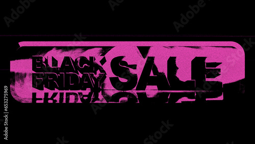 Elegance banner for sales on Black Friday. Market - Retail Space. Sale poster of black friday. Black friday sales 3d illustration