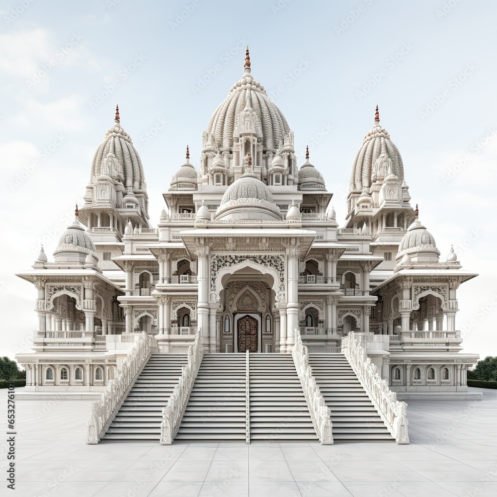 Hindu Temple in India. Generative ai art.