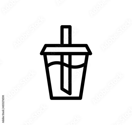 Drink icon. Lemonade, juice tea drink takeaway cup icon. 