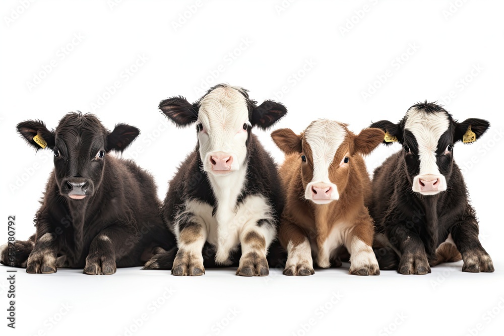 Calves isolated on white background