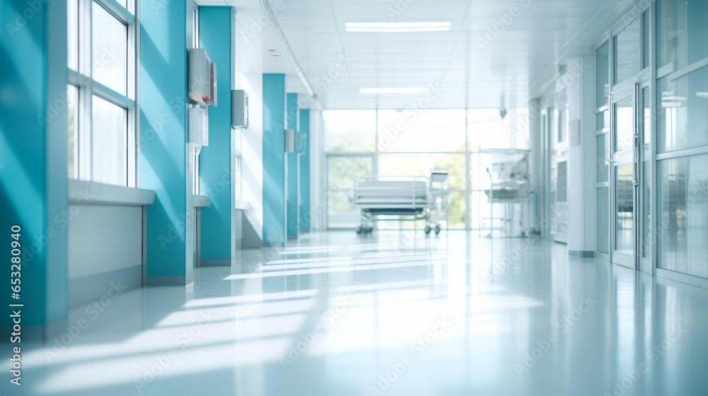 Blurred background hospital hallway Blurred background hospital hallway