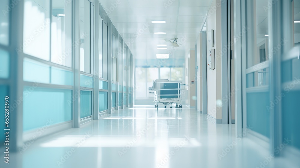 Blurred background hospital hallway Blurred background hospital hallway