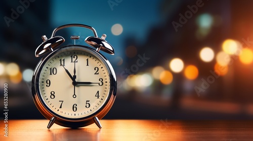 alarm clock in the middle of the night with a blurred background