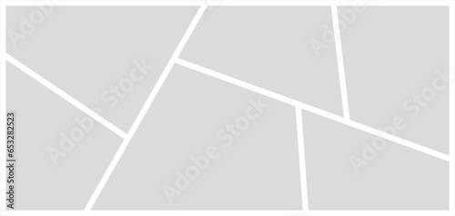 Pictures or photos frame collage. comics page grid layout abstract photo frames and digital photo wall template
