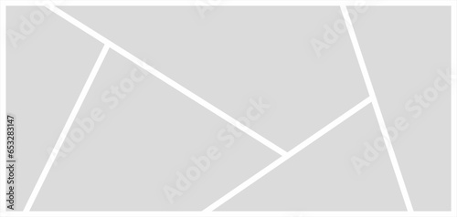 Pictures or photos frame collage. comics page grid layout abstract photo frames and digital photo wall template