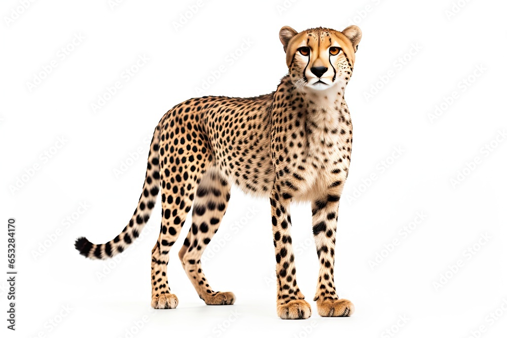 Cheetah isolated on white background Cheetah isolated on white background