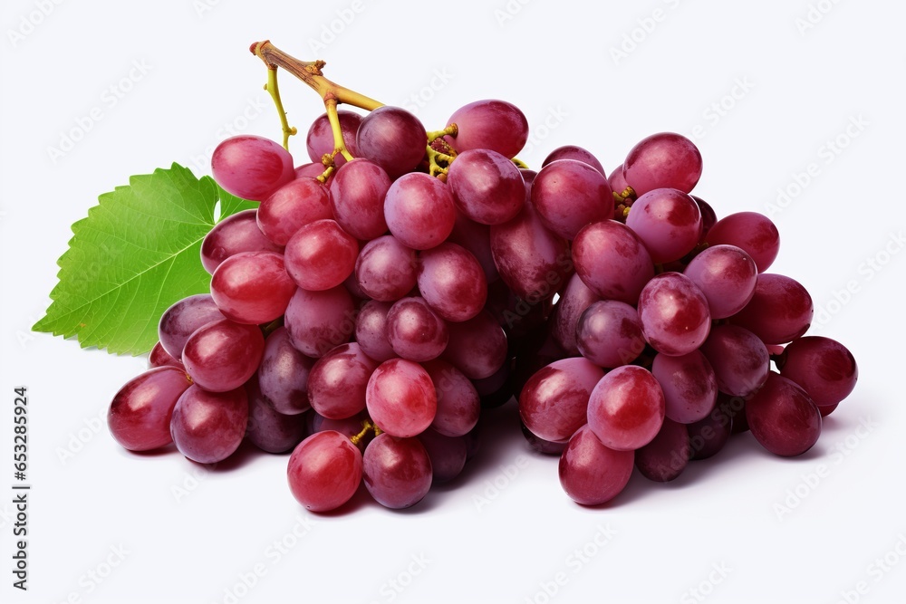 fresh grapes on a white background generaive