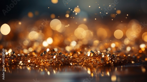 Gold sparkling lights background