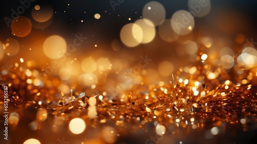 Gold sparkling lights background