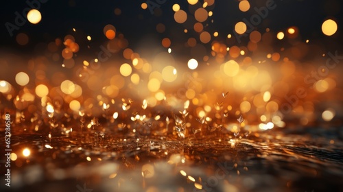 Gold sparkling lights background