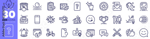 Certificate, Mail newsletter and Smartphone recovery line icons pack. Yummy smile, Apple, Smile web icon. Artificial intelligence, Salary, Move gesture pictogram. Comment, Repairman. Vector