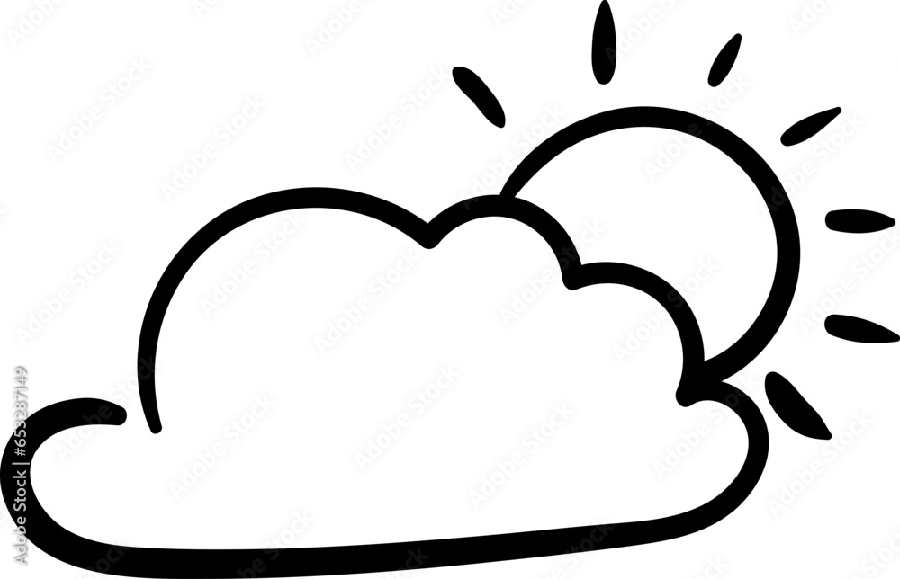 hand drawn cloud illustration vector elements hand drawn cloud illustration vector elements