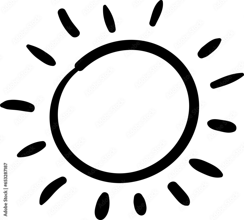 sun hand drawn icon sun hand drawn icon