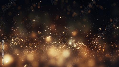 Gold glowing stars and particle background.