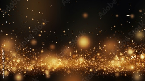 Gold glowing stars and particle background.