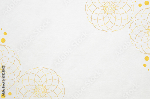 Luxury graceful Japanese modern style background with Japanese washi paper texture. Abstract floral patterned washi paper.