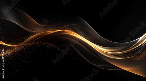 Abstract black and gold luxury background