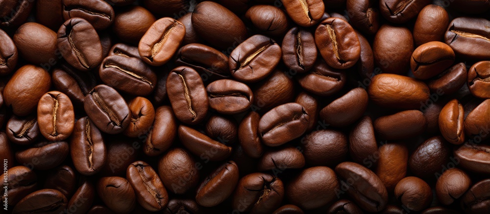 Roasted coffee beans backdrop Roasted coffee beans backdrop