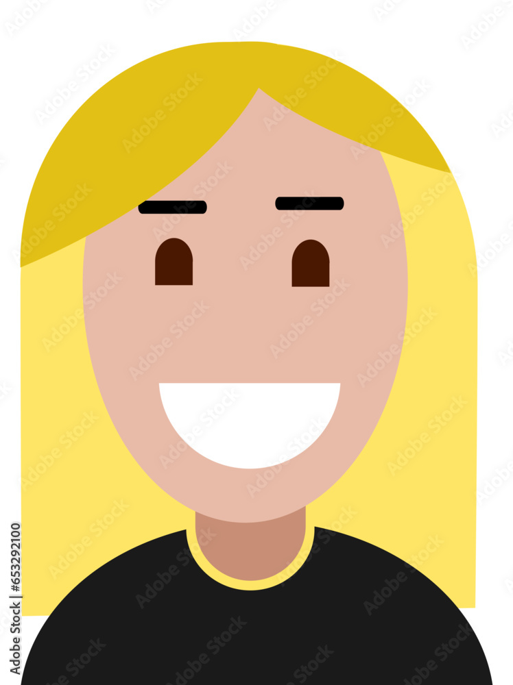 Avatar rosto feminino cabelo loiro