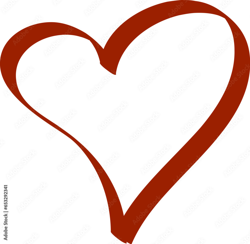 Desenho de coração em laço