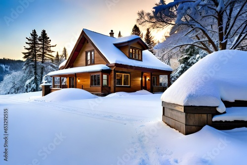 house in the snow © Image Studio