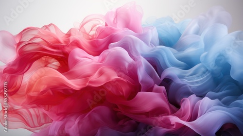 Abstract background with colorful silk or satin wavy folds. 3d illustration. generative ai 