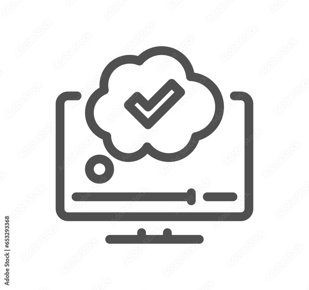 Online education related icon outline and linear vector. Online education related icon outline and linear vector.