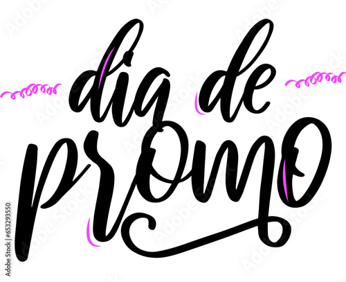Lettering dia de promo
