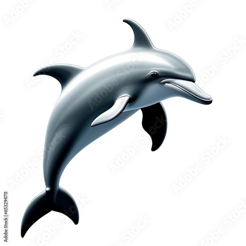 dolphin isolated on white background