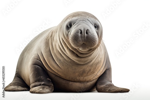 Elephant Seal isolated on white background 