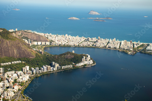 Canvas-taulu Lagoa Rodrigo de Freitas na cidade do Rio de Janeiro.