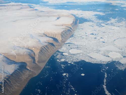 sea ice in Canadian Arctic, Devon island, Nunavut