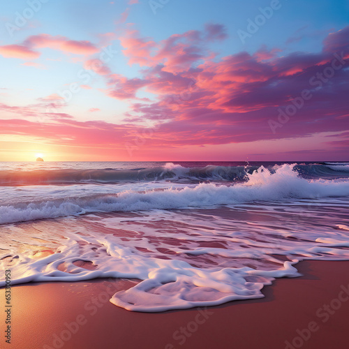 Pastel Sunset on the Beach Backgrounds
