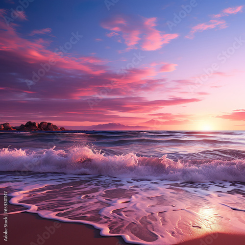 Pastel Sunset on the Beach Backgrounds