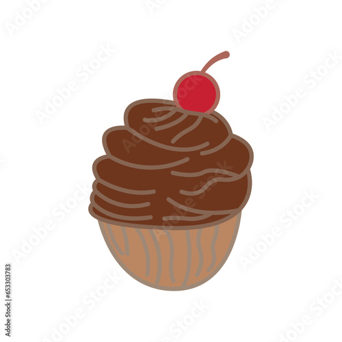 Sweet cake template logo design vector illustration
