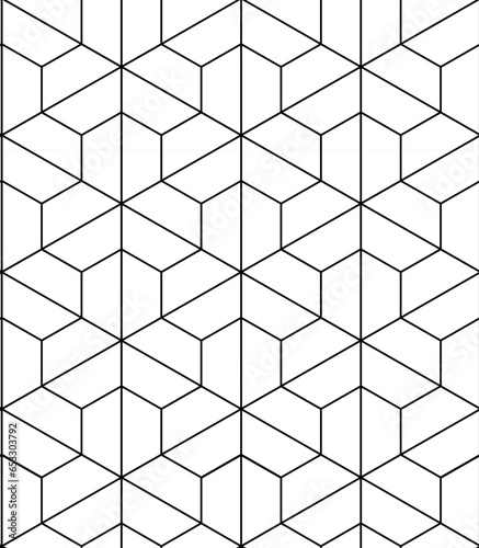 Black line vintage herringbone wooden floor. Seamless pattern. Parquet. Vector. Coloring page