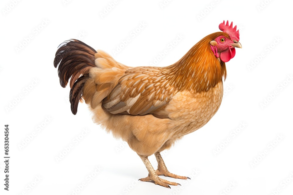 Fototapeta premium Hen isolated on white background