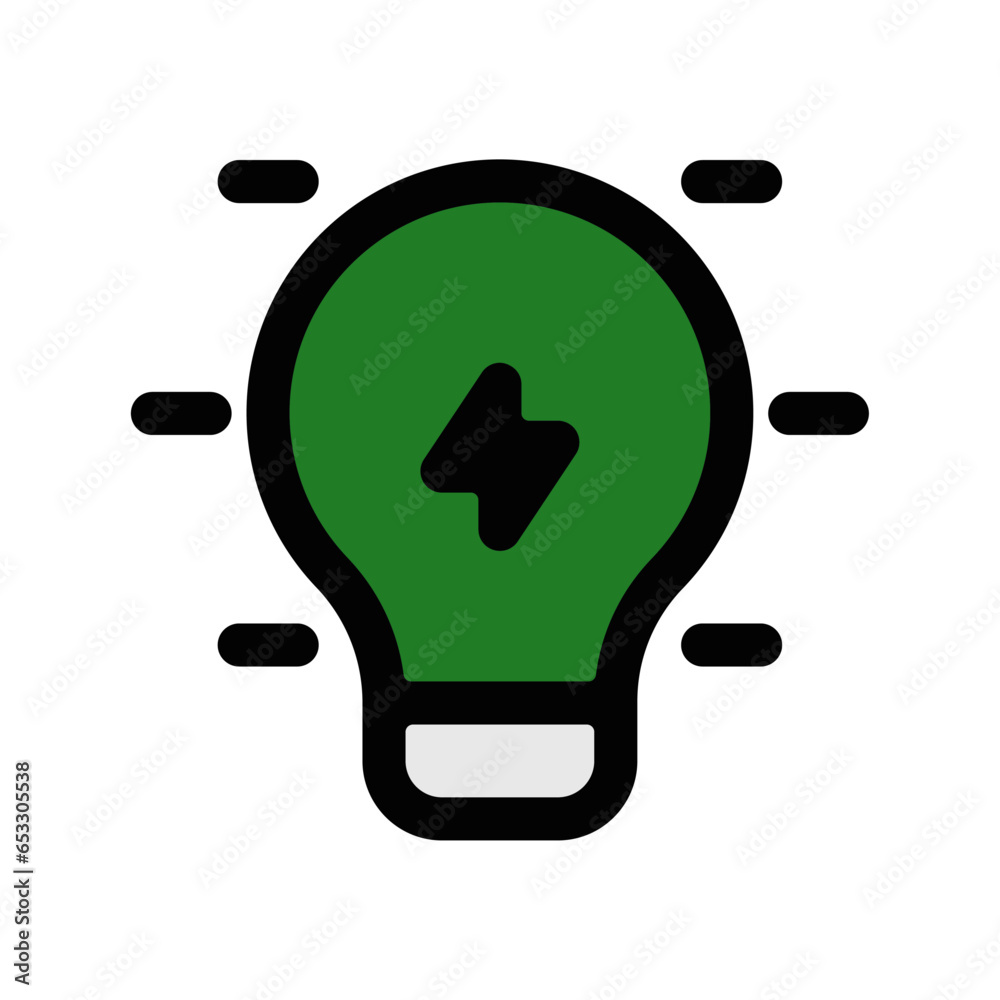 Obraz premium picto logo icones et symbole ecologie ampoule gras vert