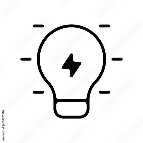 picto logo icones et symbole ecologie ampoule verte idee epais