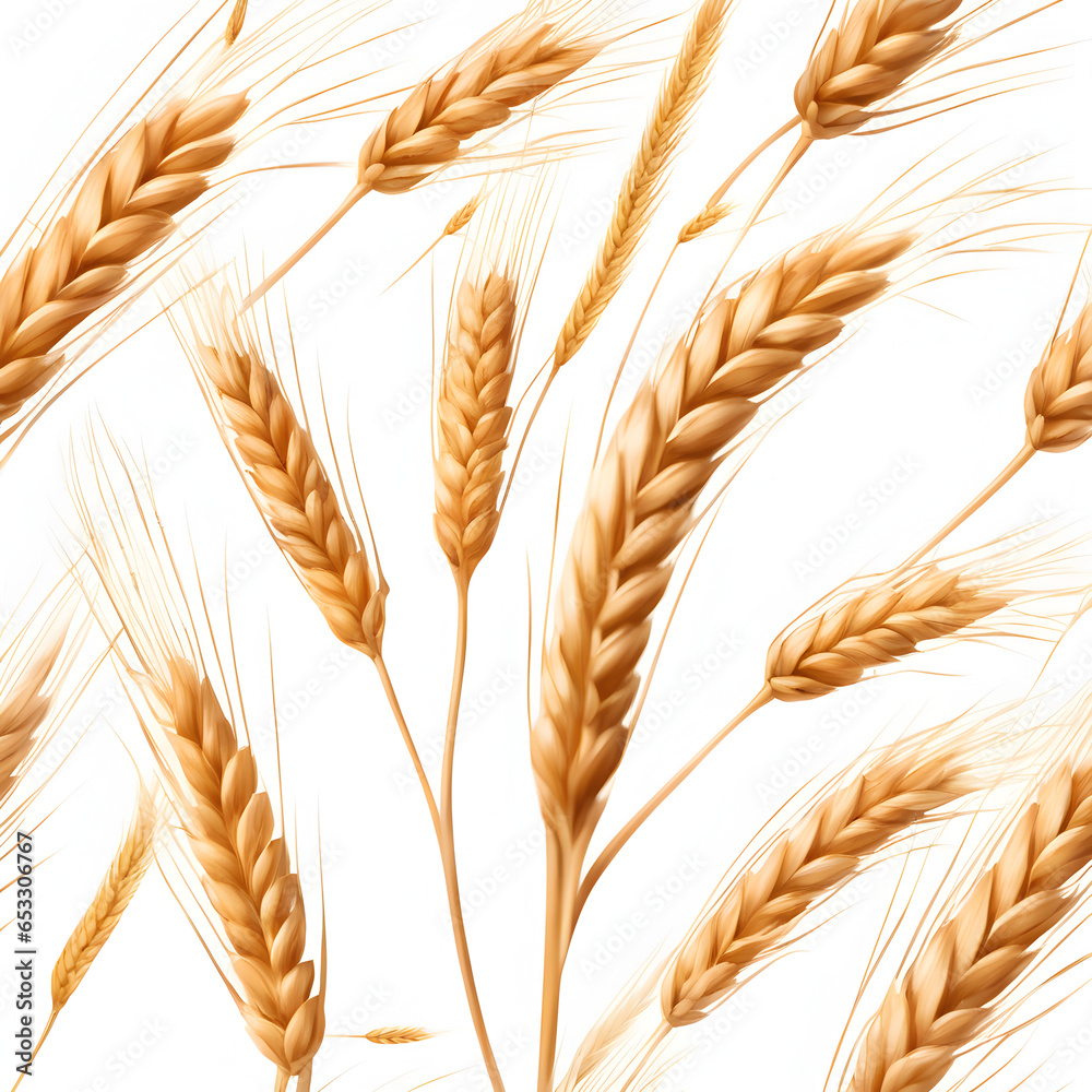wheat ears isolated on white wheat ears isolated on white