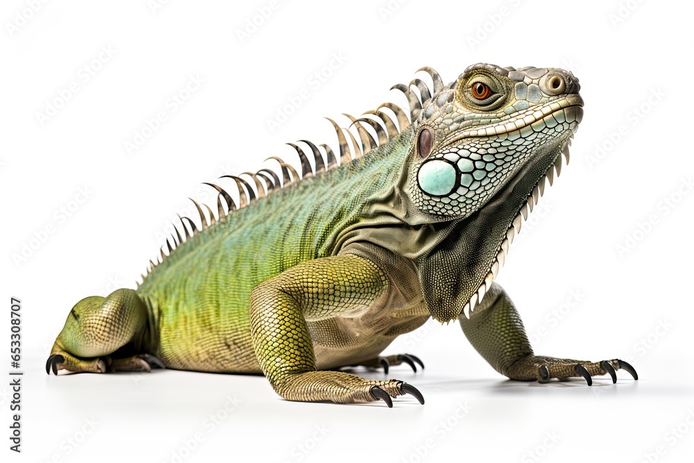 Iguana isolated on white background