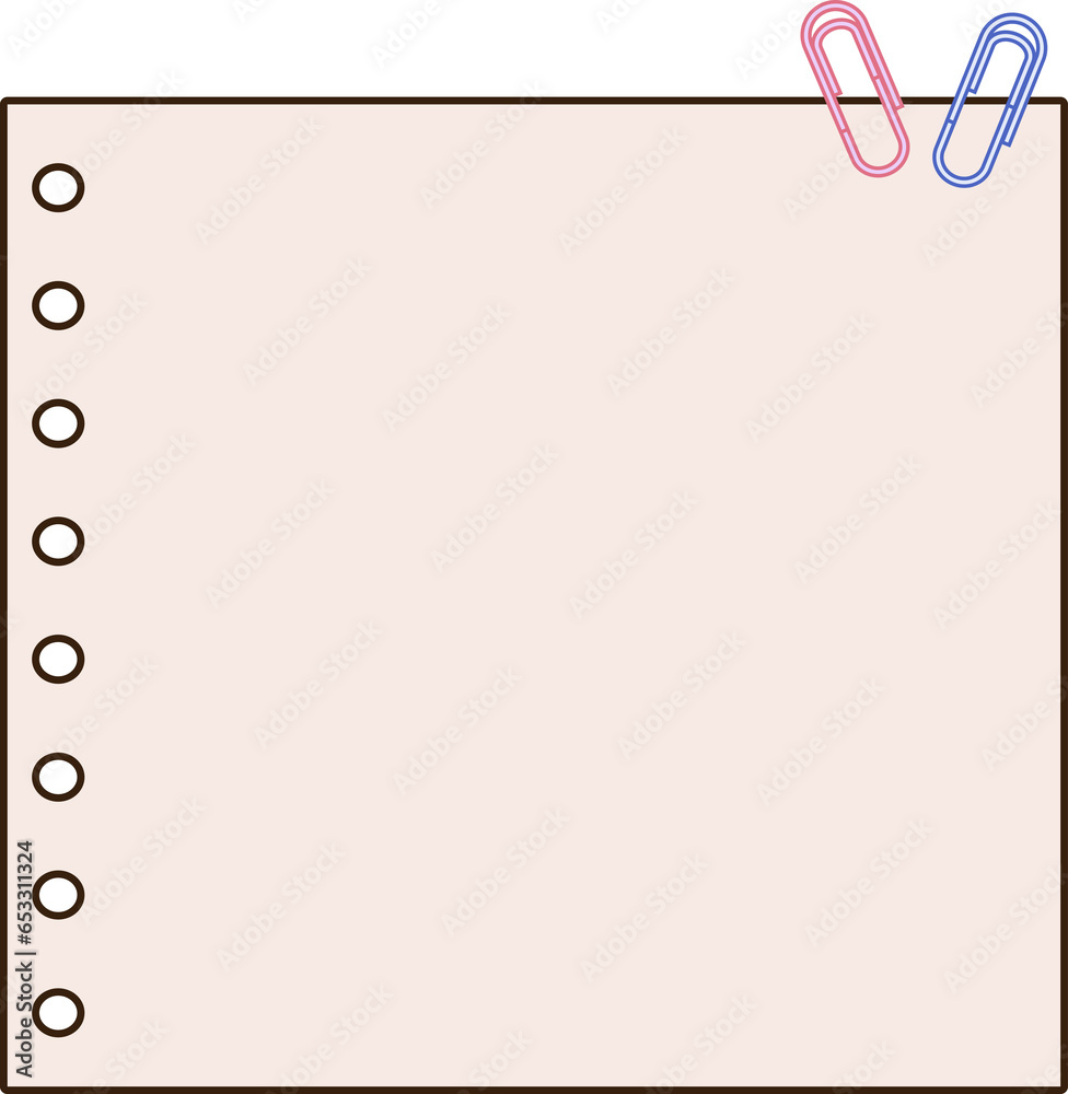 Fototapeta premium kawaii cute planner memo note paper decoration
