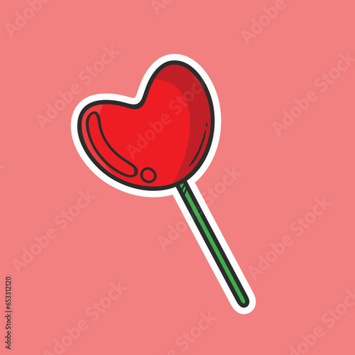 Charming vector love lollipop design for sweet romantic gestures and heartfelt moments. 🍭💕