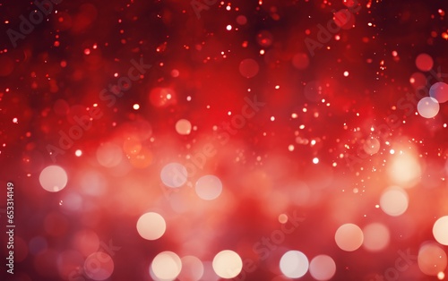 blurred lights and red luxury dreamy bokeh background for Christmas