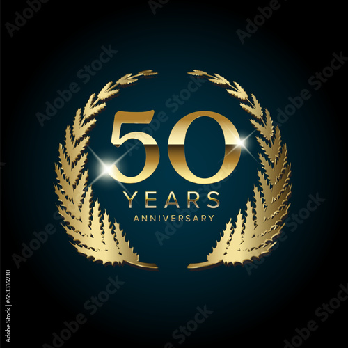 Fifty 50 years anniversary card template