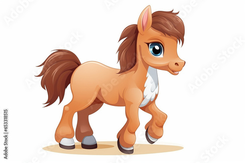 vector design  cute animal character of a horse