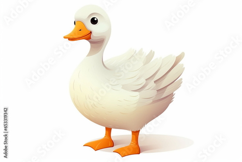 vector design  cute animal character of a goose